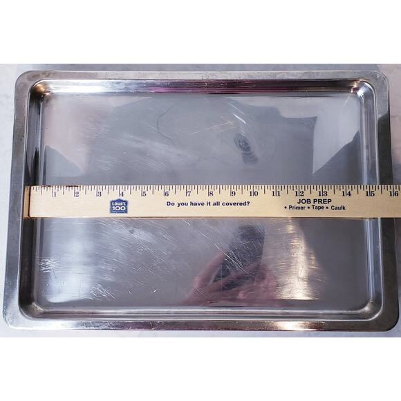 PAUL REVERE Stainless Steel Baking Roasting Pan 60081 ~ 15.5 x 10.5 x 1 in. - Picture 4 of 10